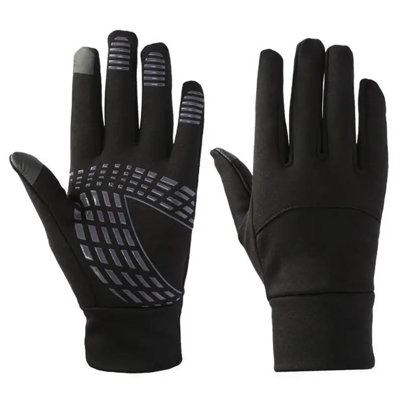 

Gloves Running Winter Non-Slip Riding Driving Warm Cold-Proof Elastic Cycling Plush Gloves For Outdoor Sports For Men Women