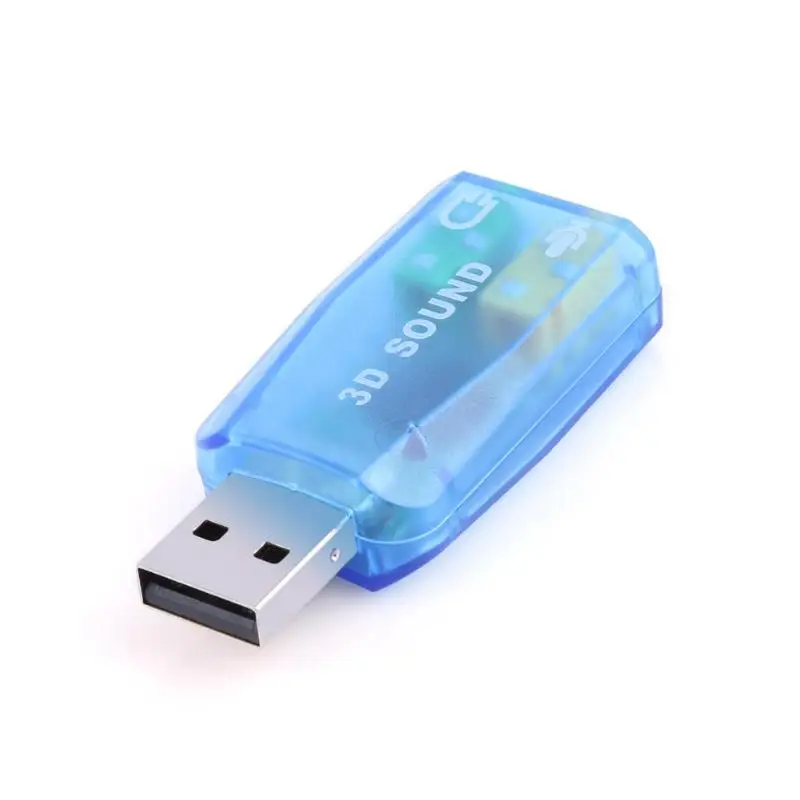 Внешняя звуковая карта 3D USB адаптер для компьютера настольного ноутбука|Звуковые