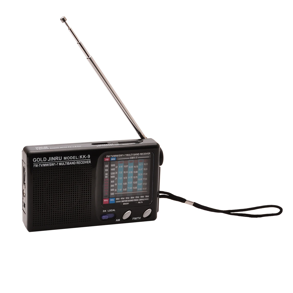 

1pc Portable Mini DSP Radio FM Stereo/MW/SW Full Band Receiver Alarm Clock Music Player Loudspeaker