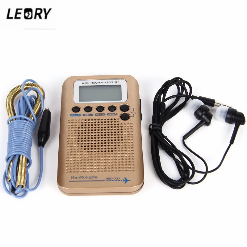 

LEORY Headphone VHF Portable Full Band Radio FM AM Recorder CB SW AIR Radio Receivers with LCD Screen New