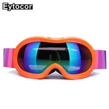 Лыжный Спорт очки дети очки Сноубординг очки для катания на коньках UV400 Анти-туман очки Лыжные маски для мальчиков и девочек для детских вечеринок, платье снежной eytocor