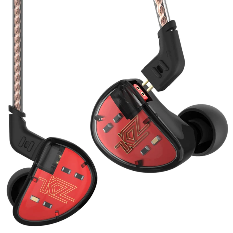 

KZ AS10 5BA HiFi Stereo In-ear Earphone High Resolution Earbuds with 0.75mm 2 Pin Cable Five Balanced Armature Driver