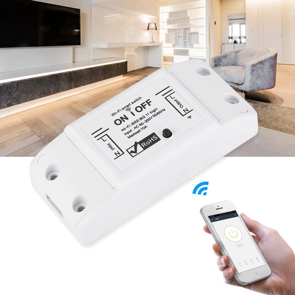 

Wireless WIFI Remote Control Switch Power On/Off Button Electronic Switch 2019