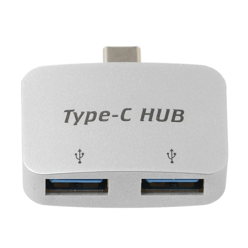 

Type-c to 2-port USB 2.0 HUB Connect Mouse Keyboard USB Flash Disk Expander