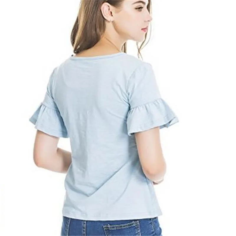Nursing Top Women Summer Breastfeeding Flare Short Sleeve Loose Solid T Shirt for Feeding Maternity Pregnancy Clothes Plus Size