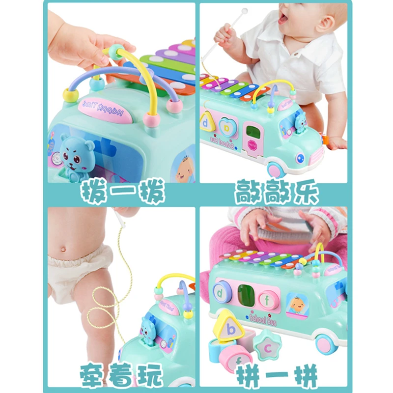 Baby Toys 0 12 13 24 Months Educational Musical Toys for Baby Toddlers School Bus Car Girl Boy Toys rinquedos Para Bebe Oyuncak