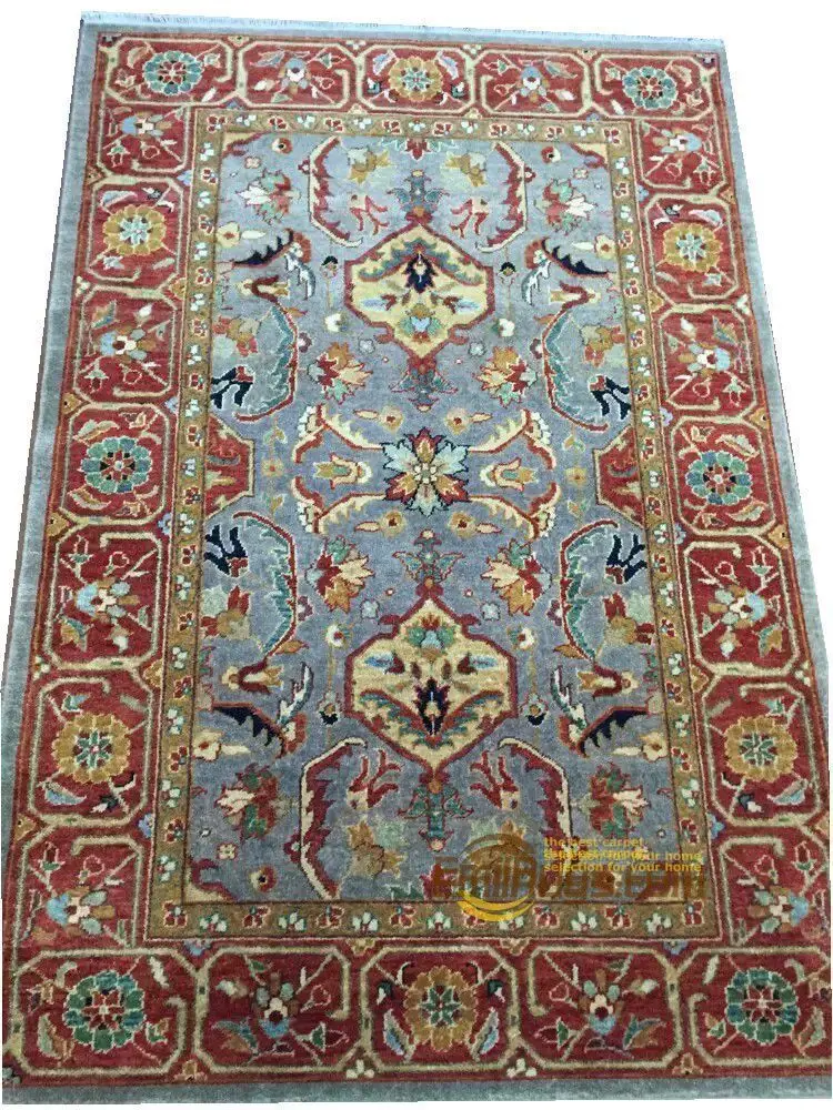 Original single export Turkish handmade carpets OUSHAK Ozarks pure wool carpet 14 4x6 gc47zieyg28 | Дом и сад