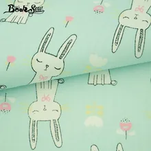 Книжная хлопчатобумажная ткань милый кролик животный дизайн Tecido швейная ткань стеганая DIY простыня детская тряпичная кукла ремесло