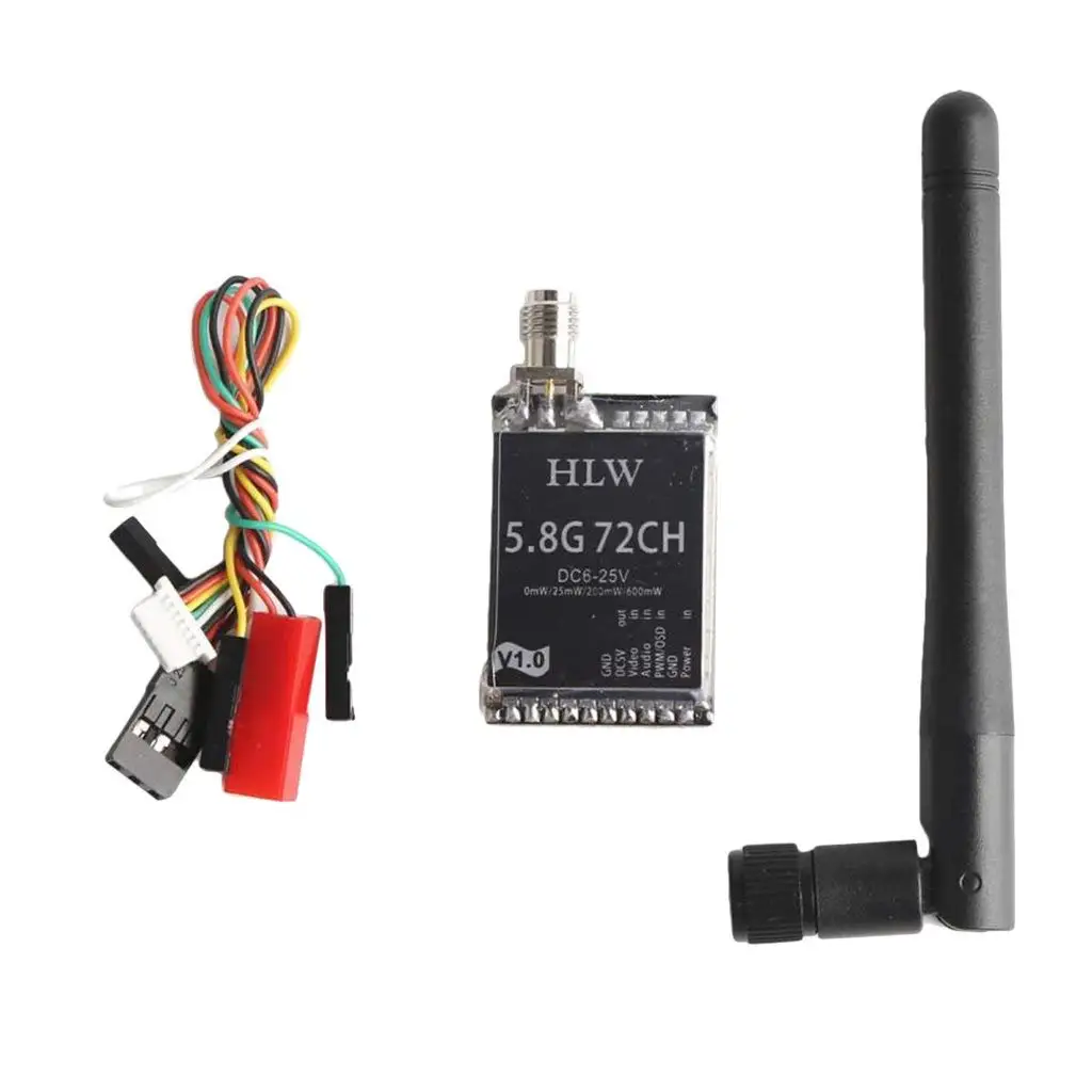 

5.8G 72CH 0.01mW 25mW 200mW 600mW Switched AV VTX FPV Audio Video Transmitter