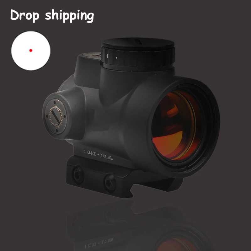 

Fast shipping USA Stock MRO Style 1x Red Dot Sight with high and Low picatinny rail mount base Airsoft Hunting Rifle Scope 5-36