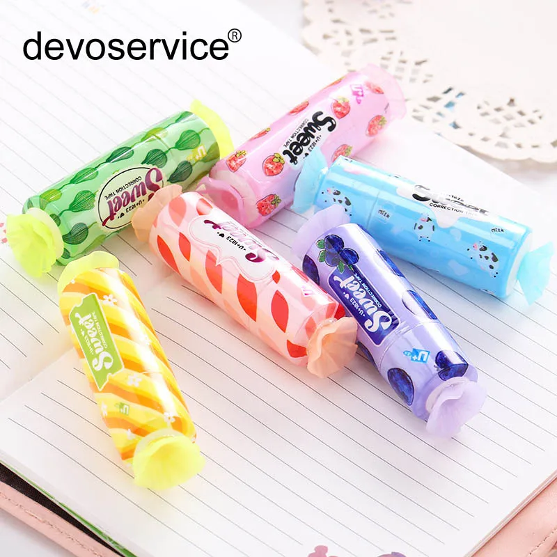 

Cute Candy Style Correction Tape Student Modified Kawaii Stationery School Supply Office Tools Sticker Corrector Stationery