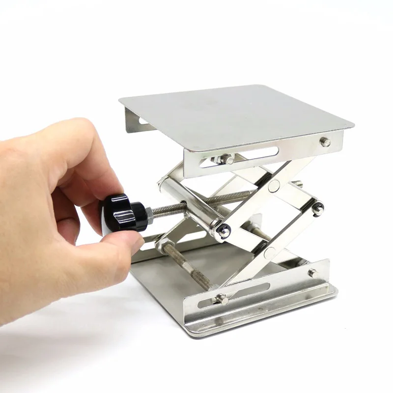  Stainless Steel Adjustable Drill Lift Laboratory Lifting Platform Table Bench Lifter Router Shank H
