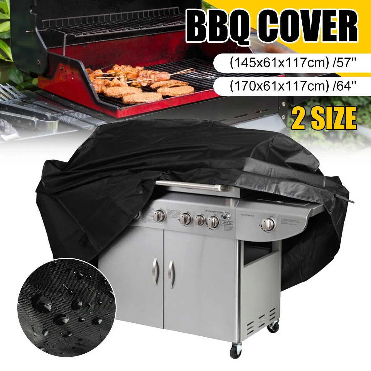 

Waterproof BBQ Grill Barbeque Cover Outdoor Rain Grill Barbacoa Anti Dust Protector For Gas Charcoal Electric Barbe