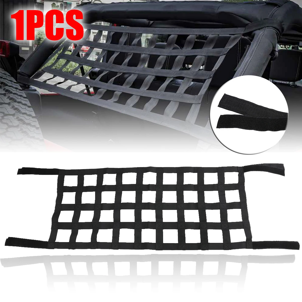 

For Jeep Wrangler Jl Jk 2007-2018 1PC Black Top Roof Hammock Rest Bed Cargo Net Cover Car Exterior Accessories