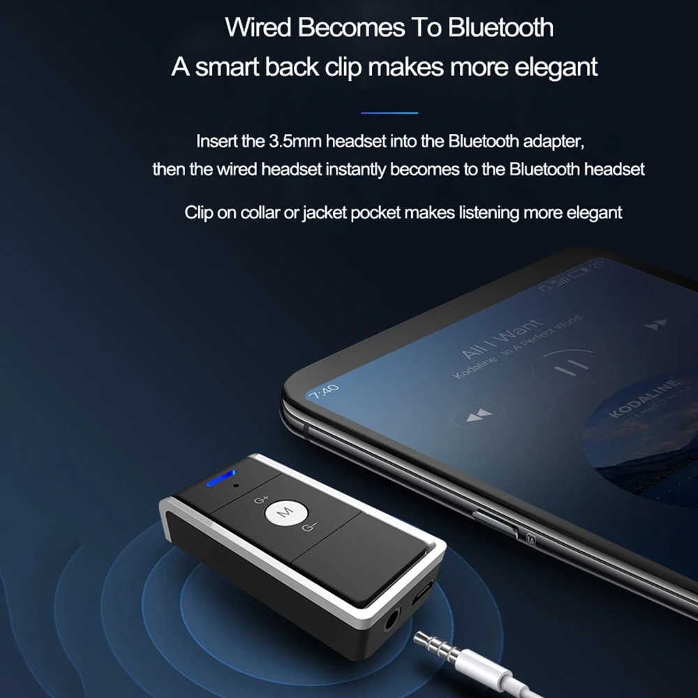Vingtank беспроводной Bluetooth приемник адаптер Поддержка подключения двух телефонов