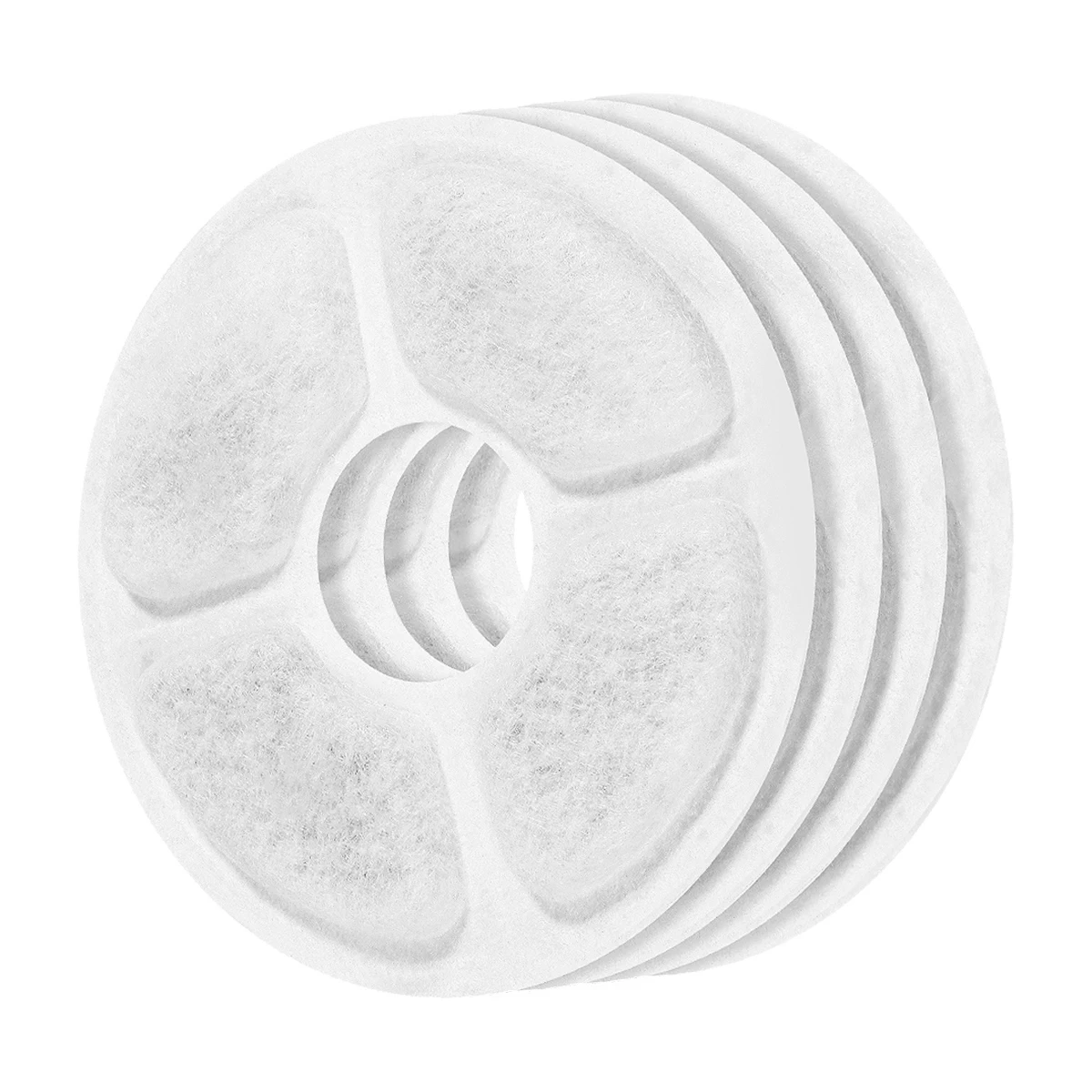 

4PCS Pet Fountain Filters Activated Carbon Round Replacement Filters Pet Bowl Filters Water Dispenser Accessory For Birds Cats