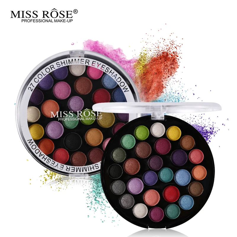 Палитра для макияжа Miss Rose мерцающие матовые тени век 27 цветов натуральные