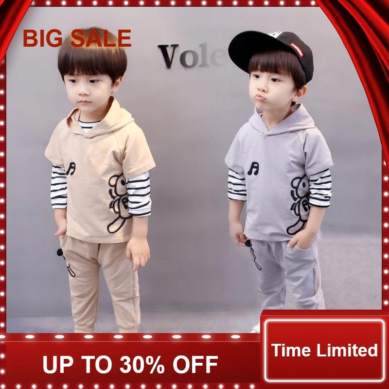 

Spring Autumn Baby Clothing Set Baby Boys Girls Clothes Hooded Shirts Pants 3pcs Children Clothing
