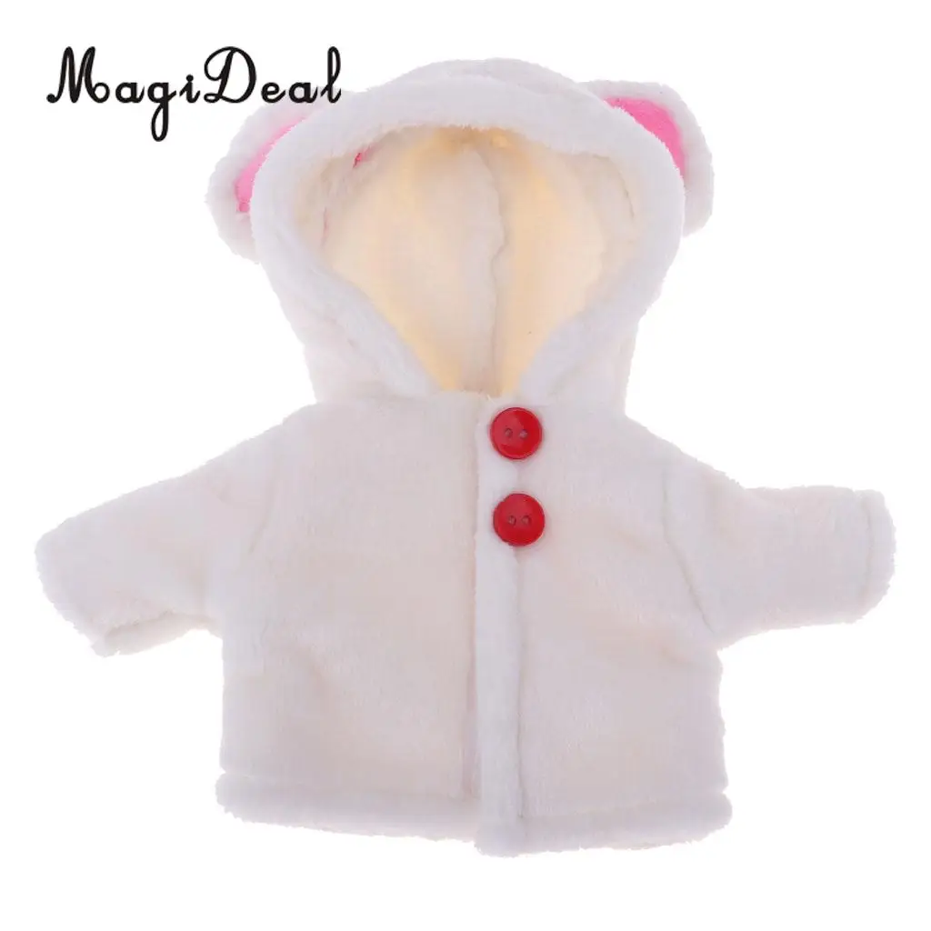 Милая плюшевая шляпа с ушками для 25 см Mellchan Baby Doll аксессуары одежды белая|Куклы| |