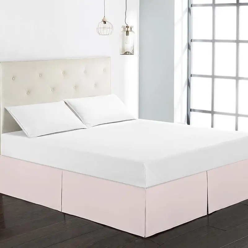 

Polyester Bed Skirt Solid Dust Ruffle Queen King Full Twin Size Bed Cover
