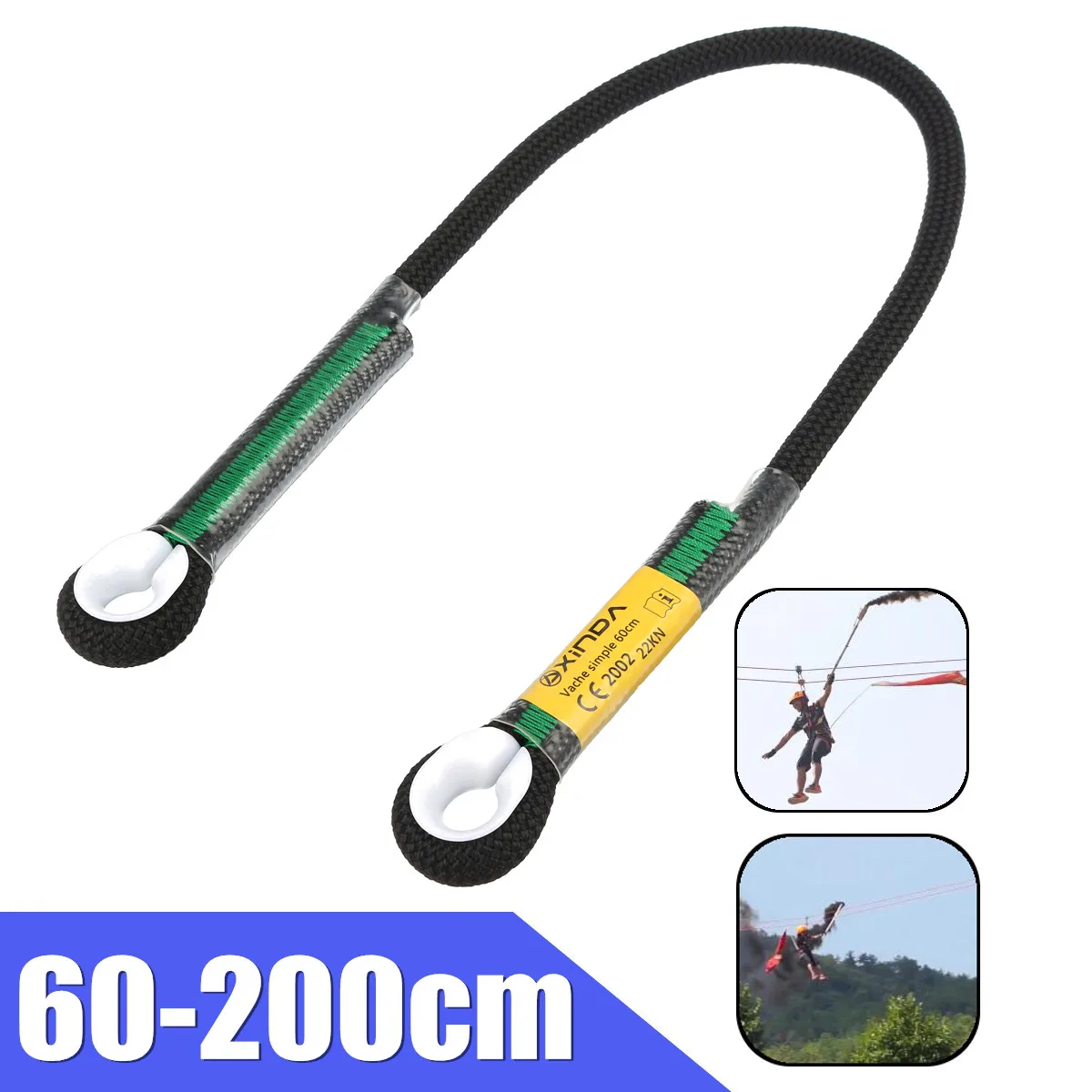 

Climbing Outdoor Safety Rope Cord Tree Rescue Rock Rappelling Gear Sports Mountaineering Accessories Lanyard Tools 60-200cm