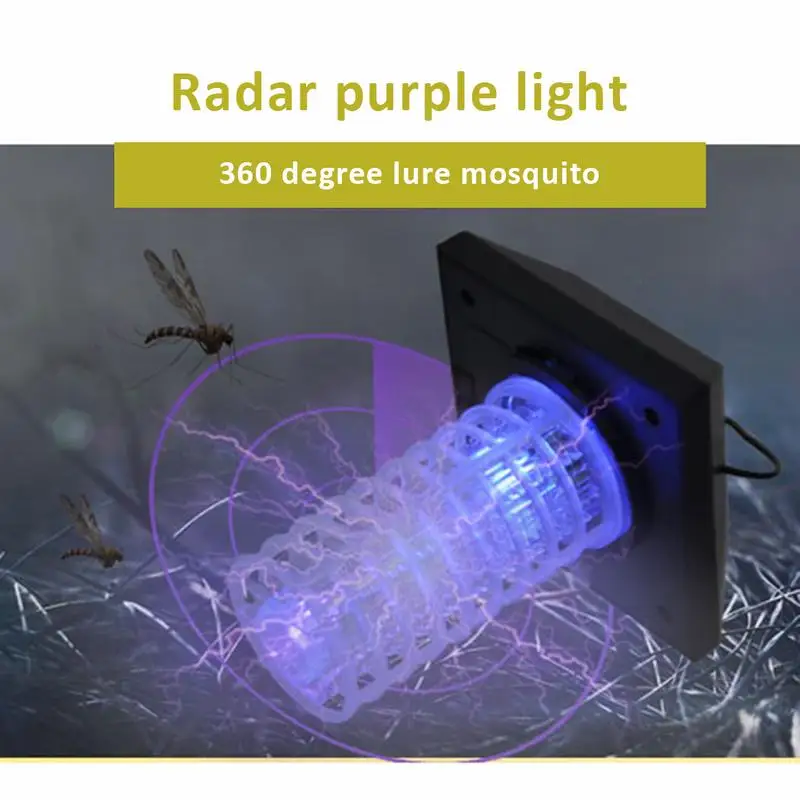 

Solar UV Energy Mosquito Killer Zapper Outdoor USB Waterproof Garden Courtyard Anti-mosquito Lamp for Trap Repellent Insects