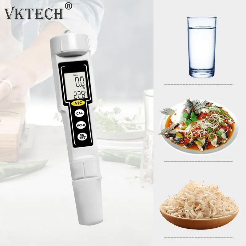 

Waterproof Portable LCD Digital Salinity Tester Salinometer Moisture PH Meters Water Temperature Measure Tools