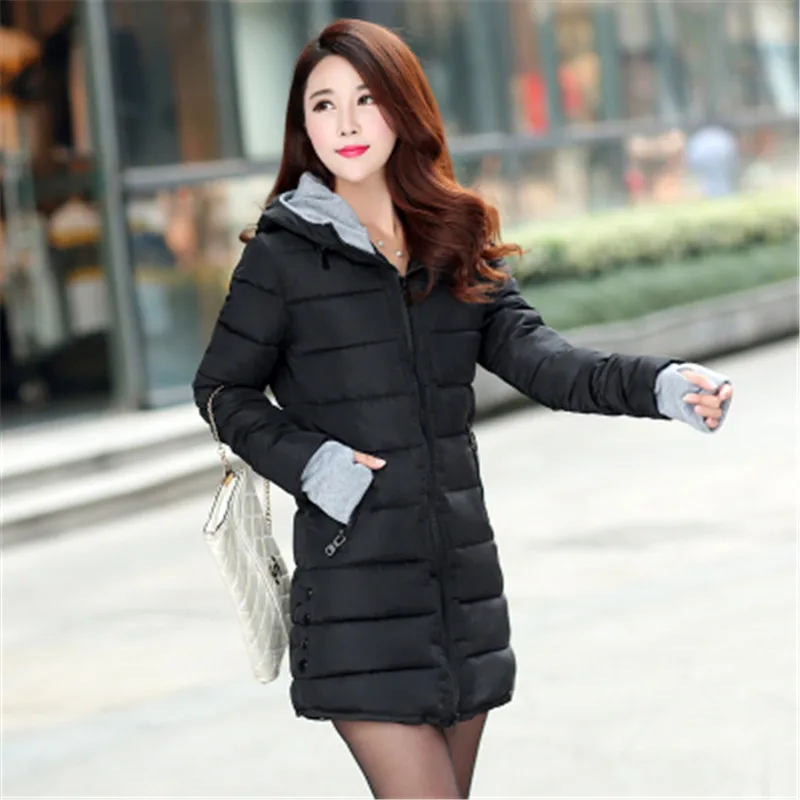 

Perempuan Gumpalan dingin menengah-panjang turun kapas ditambah ukuran jacket, Wanita wanita ramping jaket, Dan mantel LQ051