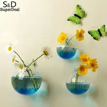 Чаша круглый стеклянный прозрачный Рыба цветок 1 ваза аквариумные растения Декор полу подвесной резервуар стены гидропоники