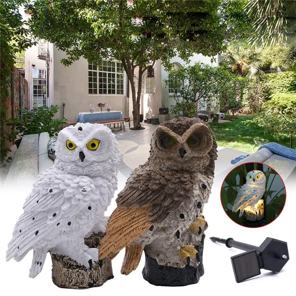 

Owl Light Decor Solar Power Animal Light Led Owl Lights Landscape Path Light for Park/Patio/Deck/Yard/Pathway Warm White