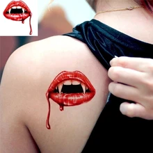 10 шт Временная Хэллоуин большой рот страшные, пугающие татуировки Стикеры тела макияж Водонепроницаемый макияж Татуировка красок Body Art