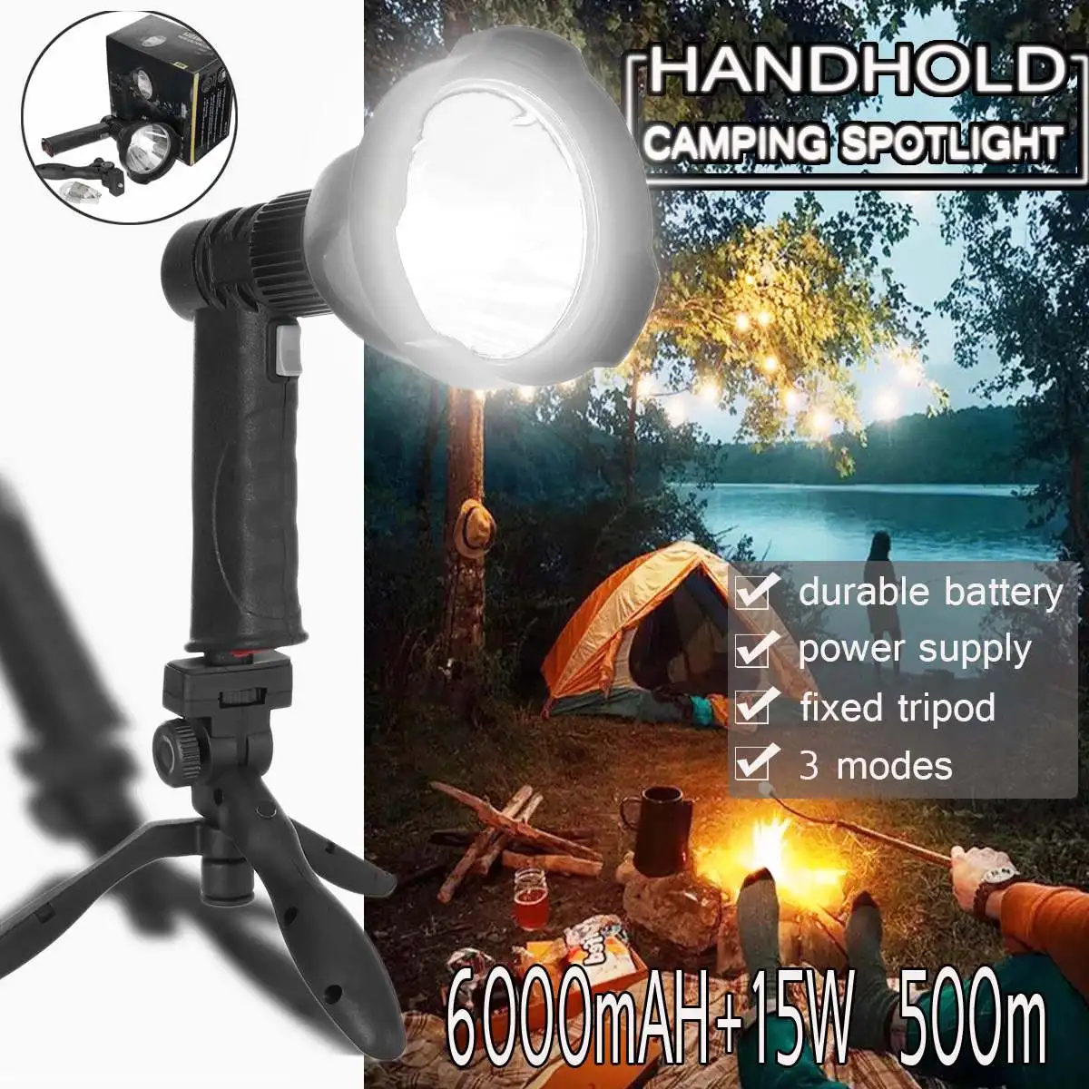 

USB Rechargeable LED Camp Lights Portable lantern Flashlight Multi-functional Hand Held Outdoor Work Lamp Spotlight