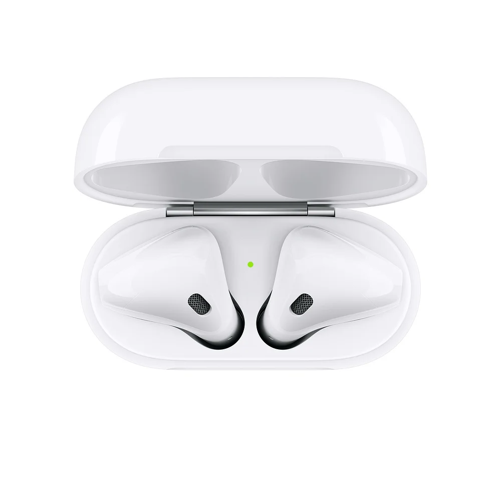 Apple AirPods 2nd с зарядный чехол Беспроводной Bluetooth наушники стерео наушники для прослушивания музыки, для iPhone, iPad, Mac часы