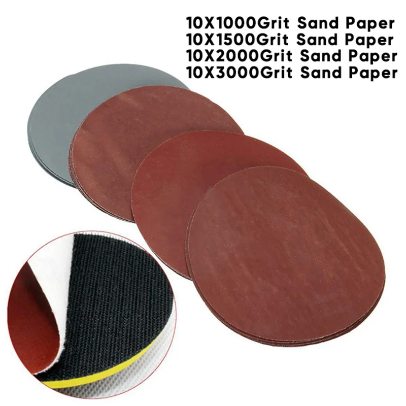 

40PCS 5'' Sanding Disc Paper Sander Polishing Grinding Round Abrasive Car Tool