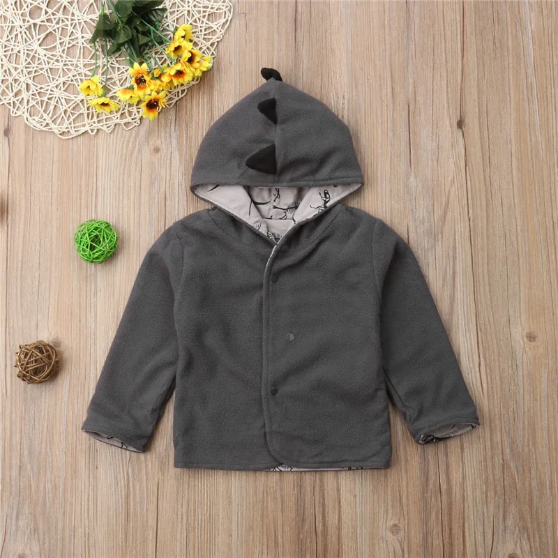  Toddler Infant Newborn Baby Kids Boys Coat Dinosaur Hooded Hoodies Jacket Winter Warm Coat Children