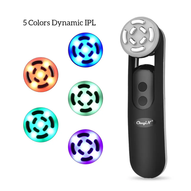 

5 in 1 RF Radio Frequency Beauty Instrument LED Photon Facial Vibration Skin Rejuvenation Wrinkle Removal Whitening Tighten Lift