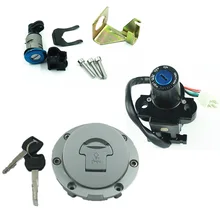 

1set Motorcycle 4 Line Plug Ignition Switch Fuel Gas Cap Cover Tank Lock Set with 2 Keys For Honda CBR1000RR 04-07 CBR600RR