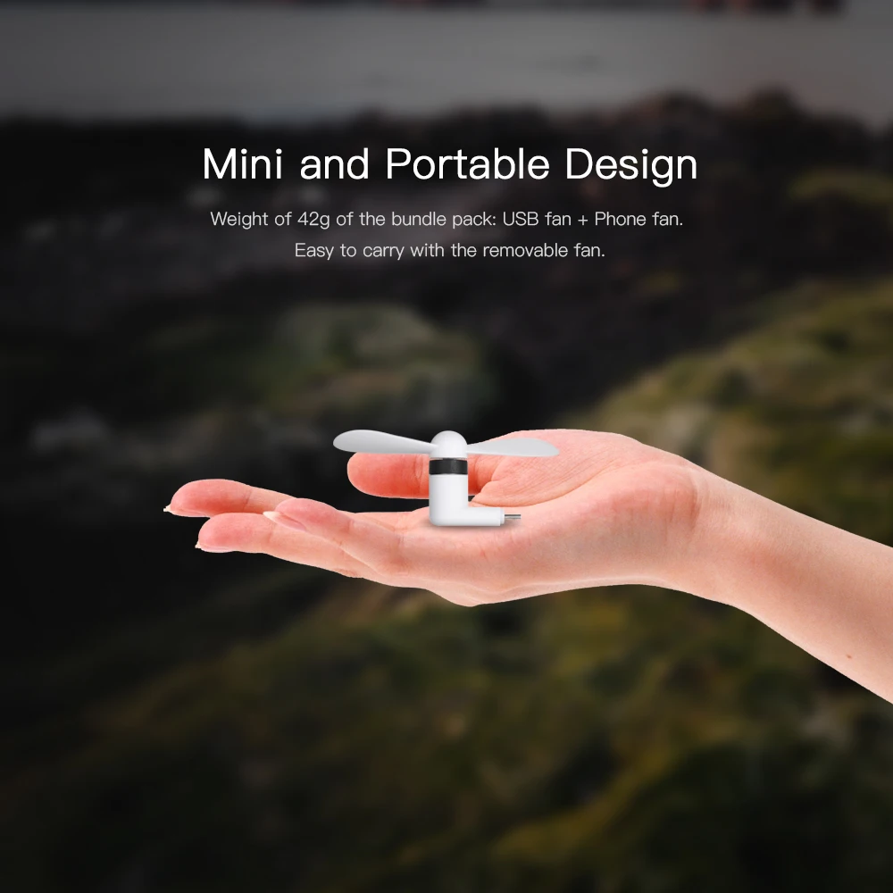 2 в 1 бесшумный мини вентилятор с Micro USB Type C|USB-хабы| |