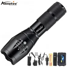 AloneFire E17 powerful 13W Zoomable LED Flashlight CREE XP-L V6 L2 T6 9000LM Waterproof torch linterna for 18650 battery
