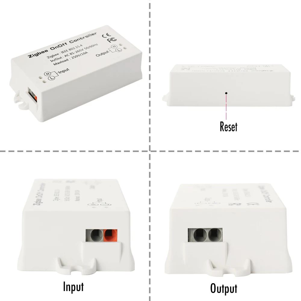 Zigbee вкл/выкл управление Лер умный переключатель приложение дистанционное управление Умный дом модуль AC85-265V 10A