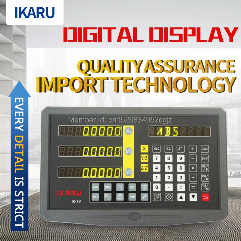 IRKARU DRO полный комплект dro 3 оси цифровой индикации дисплей IK-3V с FTN5 3 шт. 5u линейные весы/кодер/датчик " до 40"