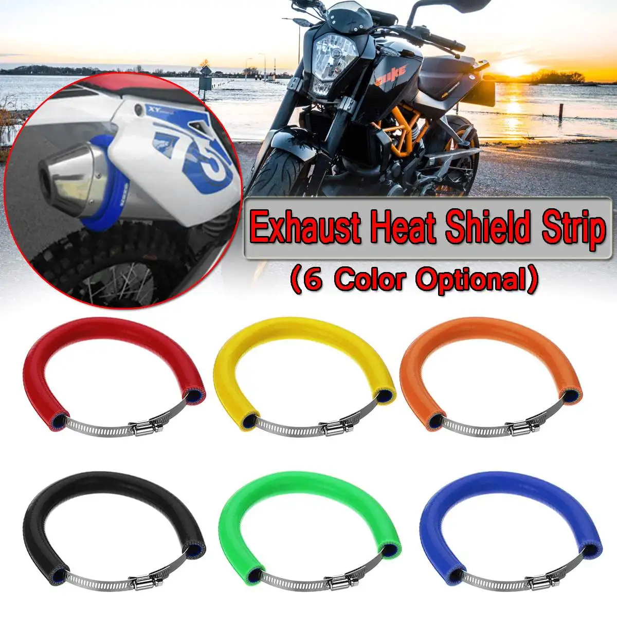 New Universal Motorcycle Exhaust Muffler Protector Slider Crash