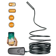 8 мм WiFi эндоскоп Инспекционная камера 1920*1080P HD USB Инспекционная камера водонепроницаемая камера бороскоп для Android и IOS