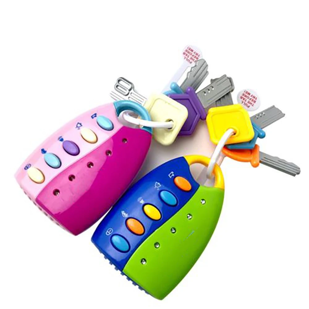 Baby Electronic Car Lock Key Musical Toys Smart Remote Car Voices
