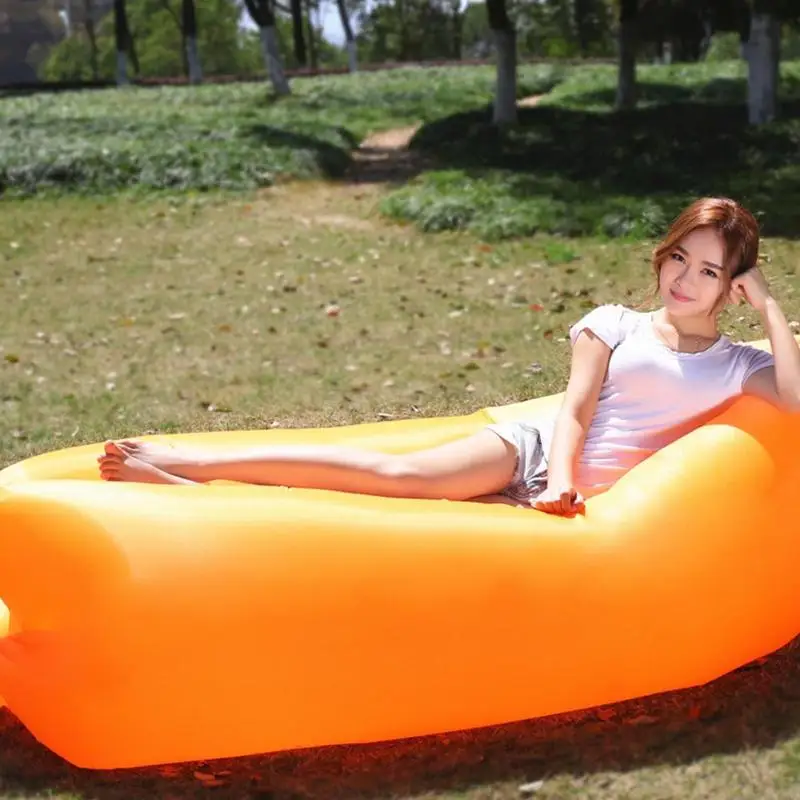 

Mutli Colors Portable Inflatable Sofa Camping Travel Air Sofa Sleeping Bag Lazy Bag Lounger Bag Air Bed Air-filled Bean Bag New