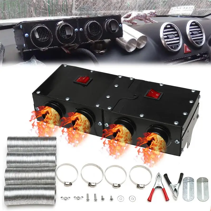 

Universal DC 12V 800W Car Vehicle Fan Heater Heating Warmer Windscreen Defroster Demister Fan Car Heater Warmer with 4 Fans