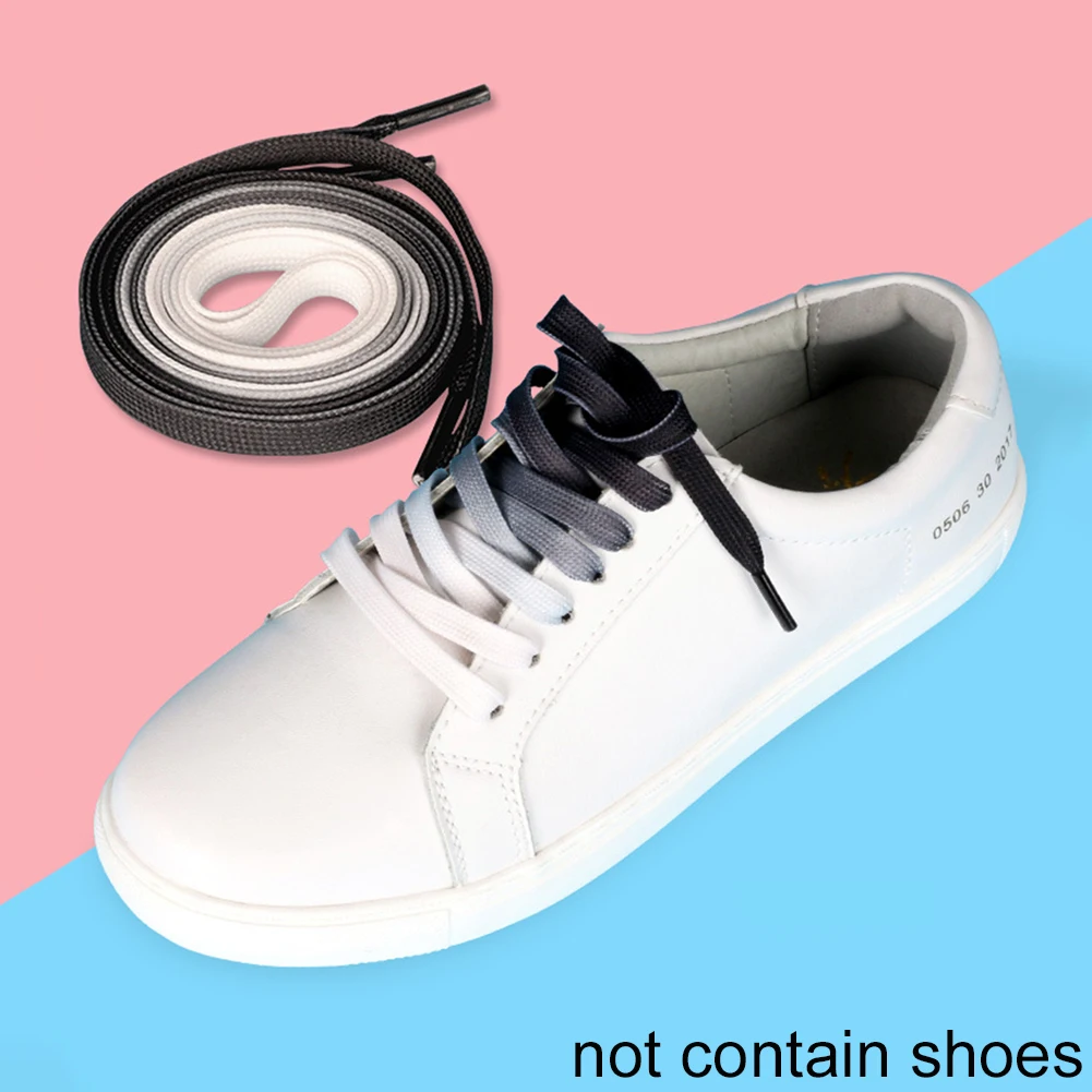 

Rainbow Gradient Ramp RFID Blocking Durable Flat Shoelace Shoestring