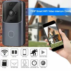 Smart Video беспроводной WiFi дверной звонок ИК Визуальный камера запись системы безопасности комплект
