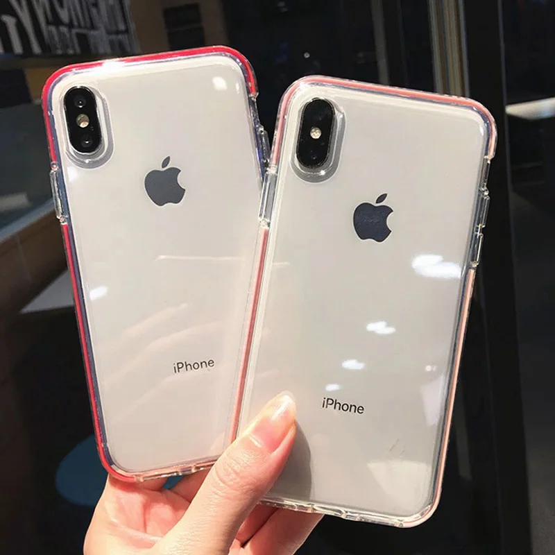 Moskado Soft Shockproof Phone Case For iPhone 7 8 6 6S Plus X XS XR Xs Max Transparent TPU Silicon Back Cover For iPhone X Cases