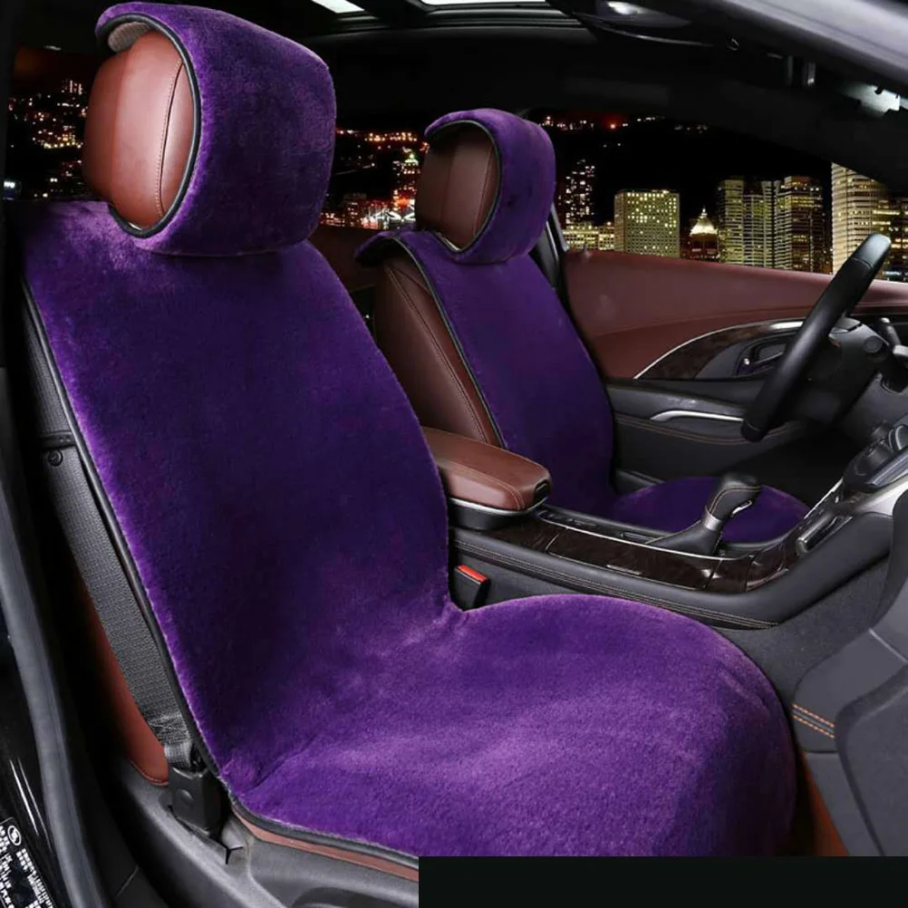 1pc Car Warm Front Seat Cover Pad Cushion Fluffy Plush Soft Winter Car